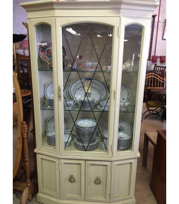 SOLD - White china hutch